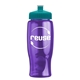 a transparent violet bottle & teal lid poly - pure - 27 oz transparent bottle with push pull lid