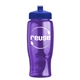 a transparent violet bottle & royal blue lid poly - pure - 27 oz transparent bottle with push pull lid