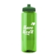 a green bottle & green lid 32 oz the guzzler transparent color sport bottle