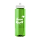 a green bottle & white lid 32 oz the guzzler transparent color sport bottle