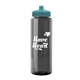 a smoke bottle & teal lid 32 oz the guzzler transparent color sport bottle
