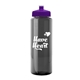 a smoke bottle & violet lid 32 oz the guzzler transparent color sport bottle