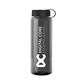 aerial view a smoke bottle & black lid guzzler bottle with tethered lid - 32 oz, image 1 of 2