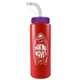 a red bottle & violet lid 32 oz the sports quart water bottle with straw lid