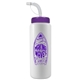 aerial view a white bottle & violet lid 32 oz the sports quart water bottle with straw lid, image 1 of 2