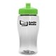 a clear bottle & lime green lid poly - pure jr. - 18 oz transparent bottle with push pull lid