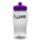 a clear bottle & violet lid poly - pure jr. - 18 oz transparent bottle with push pull lid