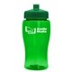 a transparent green bottle & green lid poly - pure jr. - 18 oz transparent bottle with push pull lid