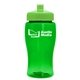 a transparent green bottle & lime green lid poly - pure jr. - 18 oz transparent bottle with push pull lid