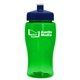 a transparent green bottle & navy blue lid poly - pure jr. - 18 oz transparent bottle with push pull lid