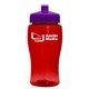 a transparent red bottle & violet lid poly - pure jr. - 18 oz transparent bottle with push pull lid