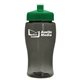 a transparent smoke bottle & green lid poly - pure jr. - 18 oz transparent bottle with push pull lid