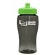 a transparent smoke bottle & lime green lid poly - pure jr. - 18 oz transparent bottle with push pull lid