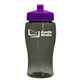a transparent smoke bottle & violet lid poly - pure jr. - 18 oz transparent bottle with push pull lid