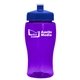 a transparent violet bottle & blue lid poly - pure jr. - 18 oz transparent bottle with push pull lid
