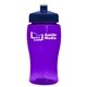 a transparent violet bottle & navy blue lid poly - pure jr. - 18 oz transparent bottle with push pull lid