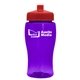 a transparent violet bottle & red lid poly - pure jr. - 18 oz transparent bottle with push pull lid