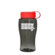 a smoke bottle & red lid poly - pure jr. - 18 oz transparent bottle with tethered lid