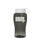 a smoke bottle & white lid poly - pure jr. - 18 oz transparent bottle with tethered lid
