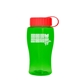 a green bottle & red lid poly - pure jr. - 18 oz transparent bottle with tethered lid