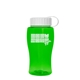a green bottle & white lid poly - pure jr. - 18 oz transparent bottle with tethered lid