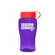 a violet bottle & red lid poly - pure jr. - 18 oz transparent bottle with tethered lid