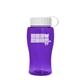 a violet bottle & white lid poly - pure jr. - 18 oz transparent bottle with tethered lid