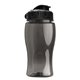 aerial view a smoke bottle & black lid poly - pure jr. - 18 oz transparent bottle with flip lid, image 1 of 2