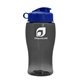 a smoke bottle & royal blue lid poly - pure jr. - 18 oz transparent bottle with flip lid
