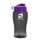 a smoke bottle & violet lid poly - pure jr. - 18 oz transparent bottle with flip lid