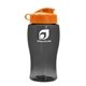 a smoke bottle & orange lid poly - pure jr. - 18 oz transparent bottle with flip lid
