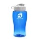 a blue bottle & white lid poly - pure jr. - 18 oz transparent bottle with flip lid