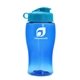 a blue bottle & cyan lid poly - pure jr. - 18 oz transparent bottle with flip lid