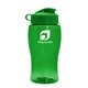 a green bottle & green lid poly - pure jr. - 18 oz transparent bottle with flip lid