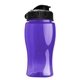 aerial view a violet bottle & black lid poly - pure jr. - 18 oz transparent bottle with flip lid, image 1 of 2