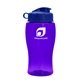 a violet bottle & royal blue lid poly - pure jr. - 18 oz transparent bottle with flip lid