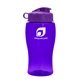 a violet bottle & violet lid poly - pure jr. - 18 oz transparent bottle with flip lid