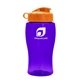 a violet bottle & orange lid poly - pure jr. - 18 oz transparent bottle with flip lid