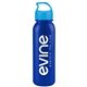 a metallic blue bottle & cyan lid terrain - 24 oz metalike bottle with crest lid
