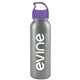 aerial view a silver bottle & violet lid terrain - 24 oz metalike bottle with crest lid, image 1 of 2
