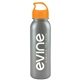 aerial view a silver bottle & orange lid terrain - 24 oz metalike bottle with crest lid, image 1 of 2