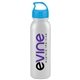 aerial view a white bottle & cyan lid terrain - 24 oz metalike bottle with crest lid, image 1 of 2