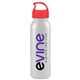 aerial view a white bottle & red lid terrain - 24 oz metalike bottle with crest lid, image 1 of 2