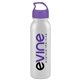 aerial view a white bottle & violet lid terrain - 24 oz metalike bottle with crest lid, image 1 of 2