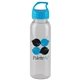 a clear bottle & cyan lid 24 oz the outdoorsman bottle with crest lid - made with tritan