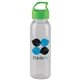 a clear bottle & lime green lid 24 oz the outdoorsman bottle with crest lid - made with tritan