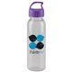 a clear bottle & violet lid 24 oz the outdoorsman bottle with crest lid - made with tritan