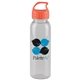 a clear bottle & orange lid 24 oz the outdoorsman bottle with crest lid - made with tritan