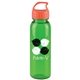 a transparent green bottle & orange lid 24 oz the outdoorsman bottle with crest lid - made with tritan