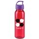 a transparent red bottle & violet lid 24 oz the outdoorsman bottle with crest lid - made with tritan